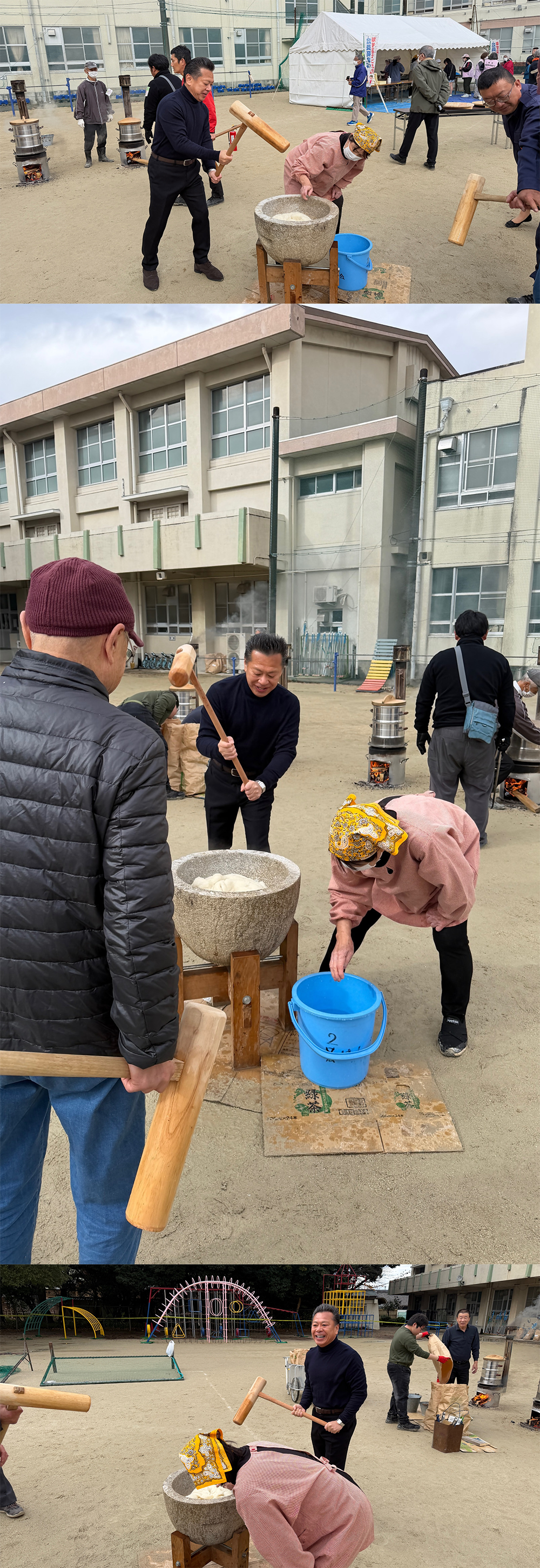 緑学区餅つき大会
