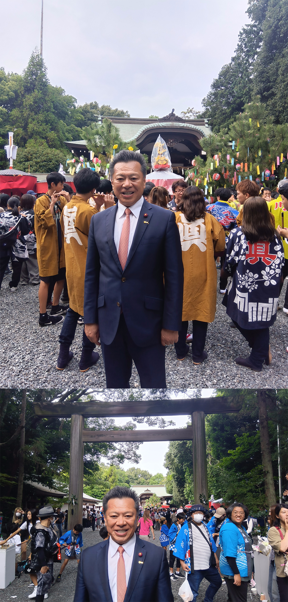 氷上姉子神社の例祭に参列